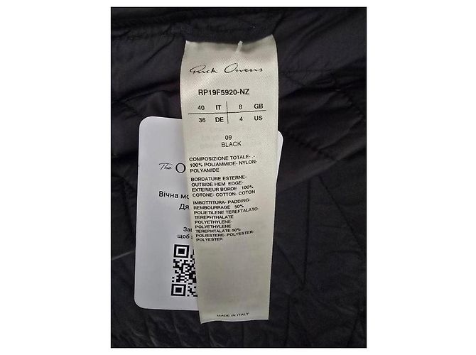 Rick Owens Black Straight Snap Button Jacket Coat IT 40 S Pre-owned - view 5