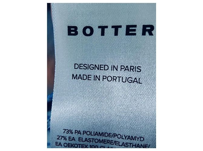 Autre Marque Botter Second Skin Rollkragen-Oberteil mit Blumenprint Weiß Blau Orange - Ansicht 3