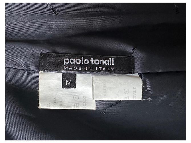 Autre Marque Abrigo largo de lana negro Paolo Tonali - vista 2