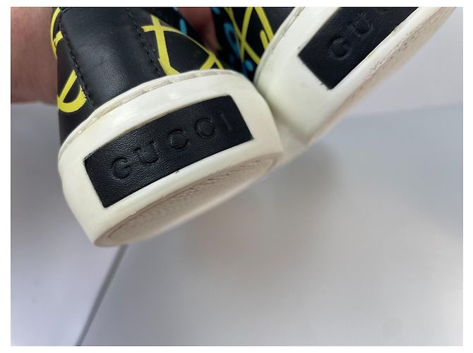 Gucci Ghost Leder Slip-On Sneaker Schwarz Mehrfarben - Ansicht 6
