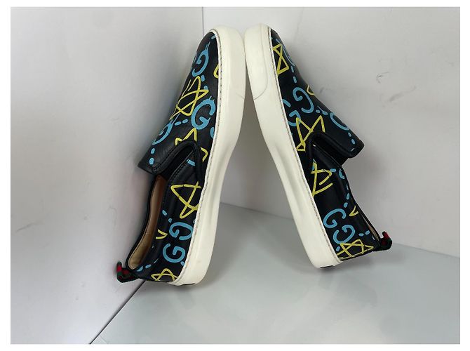Gucci Ghost Leder Slip-On Sneaker Schwarz Mehrfarben - Ansicht 7
