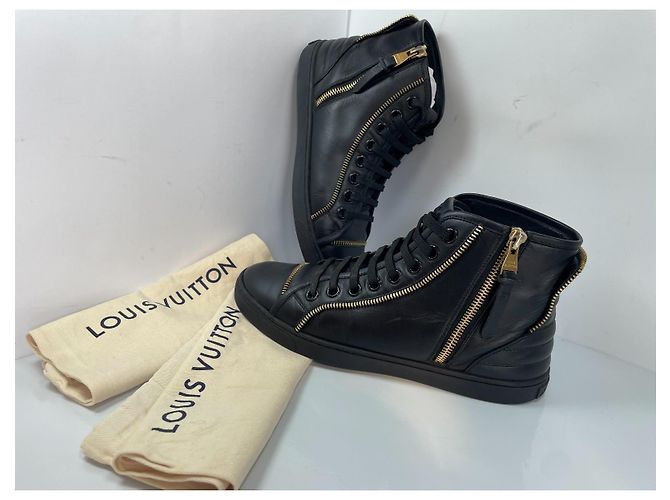 Louis Vuitton High-Top Sneaker Schwarz Leder - Ansicht 2