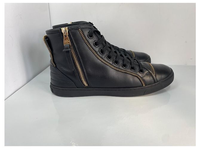 Louis Vuitton High-Top Sneaker Schwarz Leder - Ansicht 3