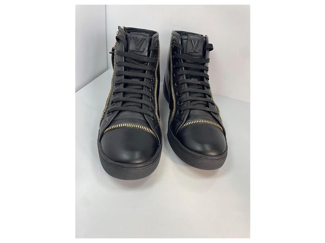 Louis Vuitton High-Top Sneaker Schwarz Leder - Ansicht 5