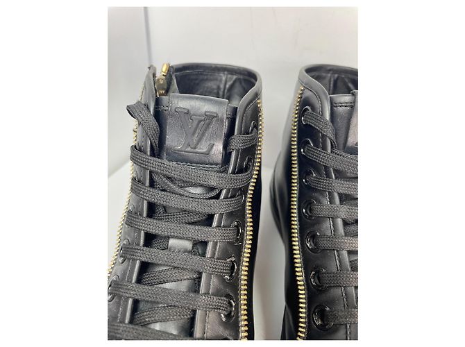Louis Vuitton High-Top Sneaker Schwarz Leder - Ansicht 6
