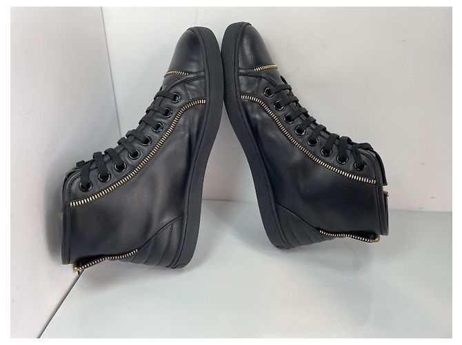 Louis Vuitton High-Top Sneaker Schwarz Leder - Ansicht 9