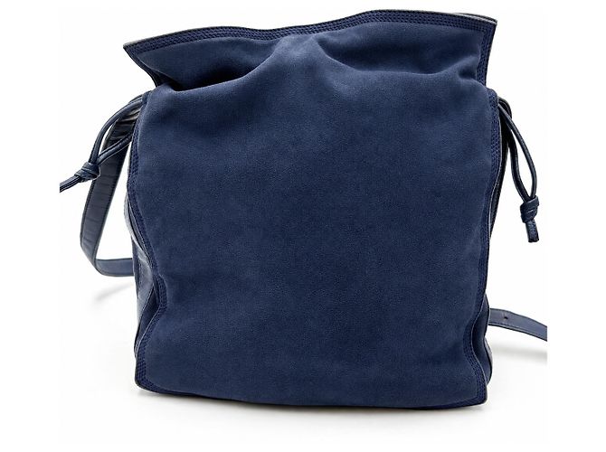 Borsa Loewe Flamenco Blu Navy Nappa Blu scuro - vista 2