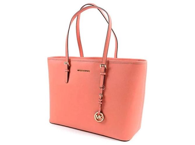Borsa Tote Michael Kors in Pelle Saffiano - Corallo Rosa - vista 2