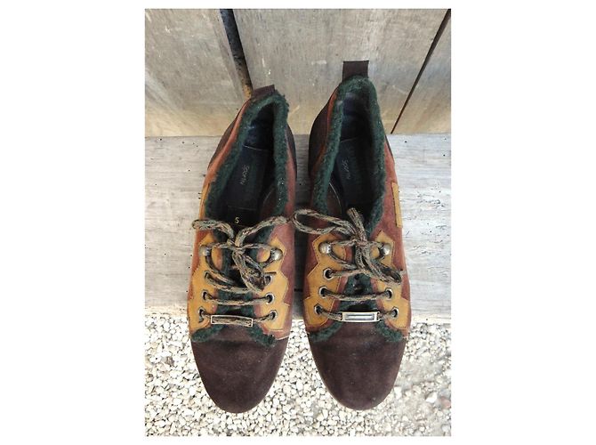 Autre Marque Derbies in camoscio Salamander Sportiv Marrone Verde - vista 8