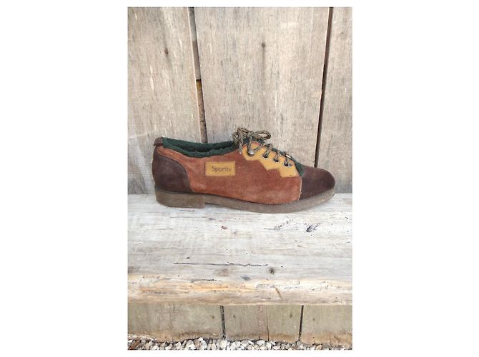 Autre Marque Derbies in camoscio Salamander Sportiv Marrone Verde - vista 9