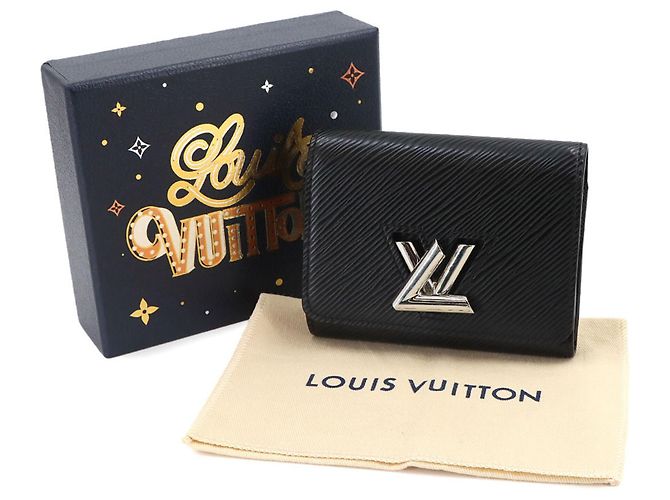 Louis Vuitton Epi Portefeuille Twist Compact Tri-fold Wallet Nero - vista 2