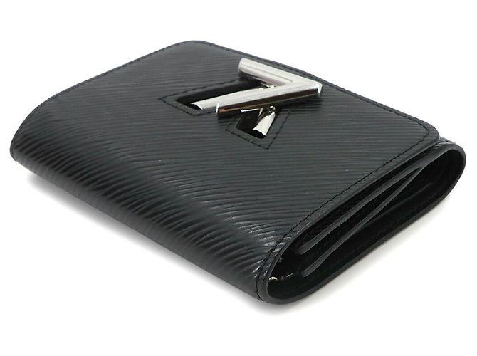 Louis Vuitton Epi Portefeuille Twist Compact Tri-fold Wallet Nero - vista 5