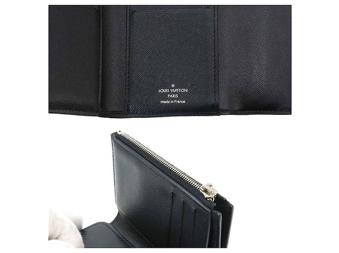 Louis Vuitton Epi Portefeuille Twist Compact Tri-fold Wallet Nero - vista 9
