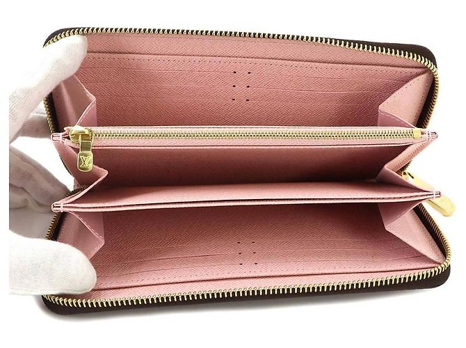 Cartera Louis Vuitton Damier Zippy Rosa Damier ebene - vista 6