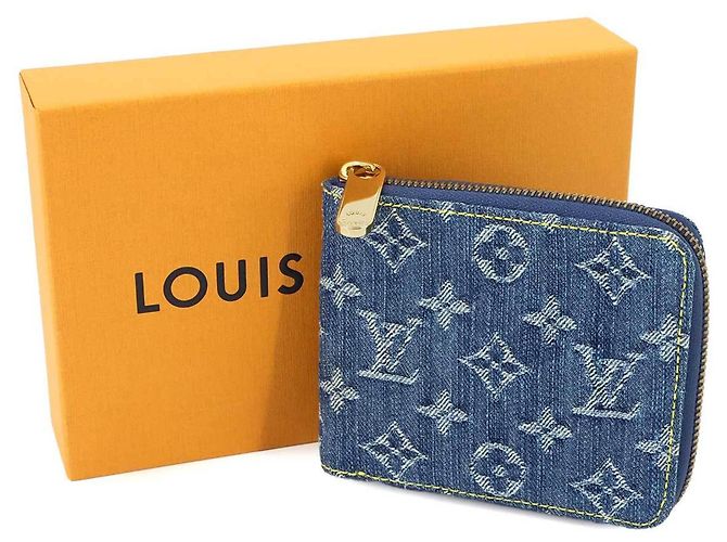 Cartera Mini Zippy bi-fold de denim Monogram Louis Vuitton Azul Monograma - vista 2