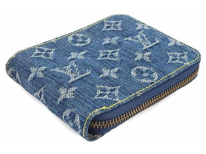 Cartera Mini Zippy bi-fold de denim Monogram Louis Vuitton Azul Monograma - vista 4