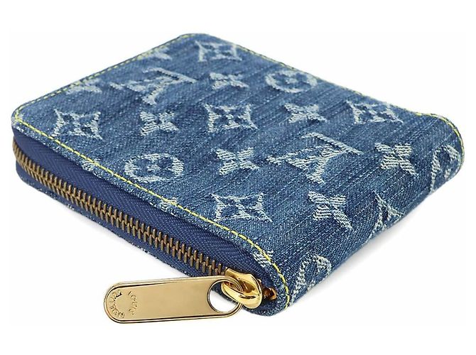 Cartera Mini Zippy bi-fold de denim Monogram Louis Vuitton Azul Monograma - vista 5