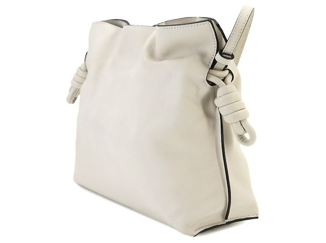 Sac à main épaule Loewe Flamenco Clutch Medium Blanc - vue 3