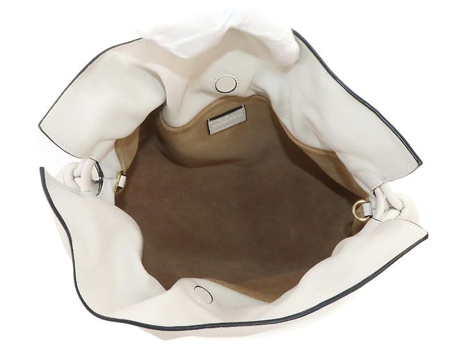 Sac à main épaule Loewe Flamenco Clutch Medium Blanc - vue 6