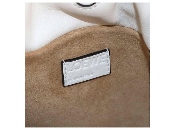 Sac à main épaule Loewe Flamenco Clutch Medium Blanc - vue 7