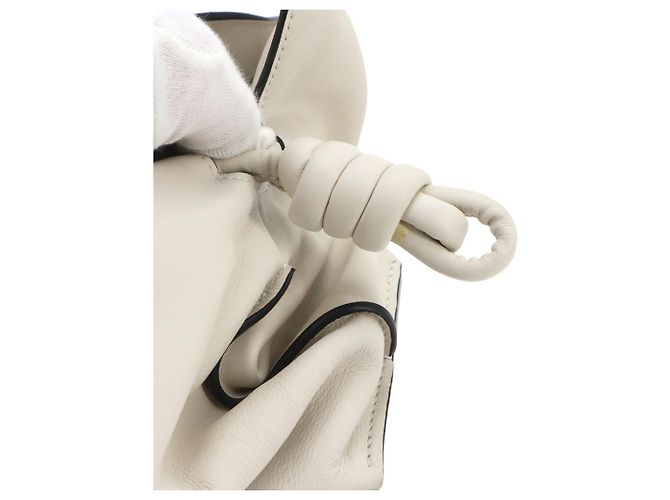 Sac à main épaule Loewe Flamenco Clutch Medium Blanc - vue 8