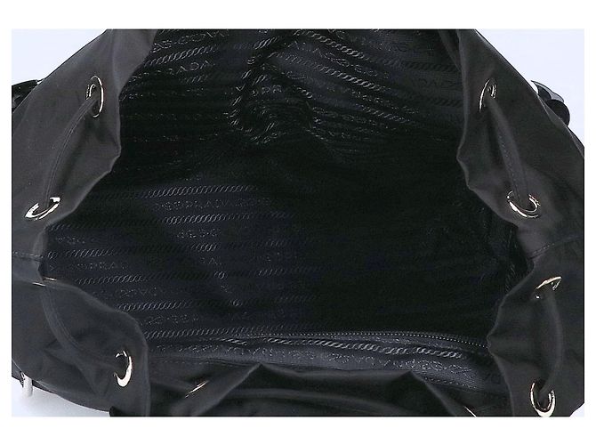 Zaino Prada in nylon nero con paillettes - vista 6