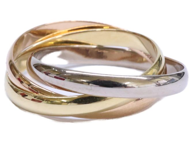 Anello Cartier Trinity in oro rosa, bianco e giallo D'oro - vista 2