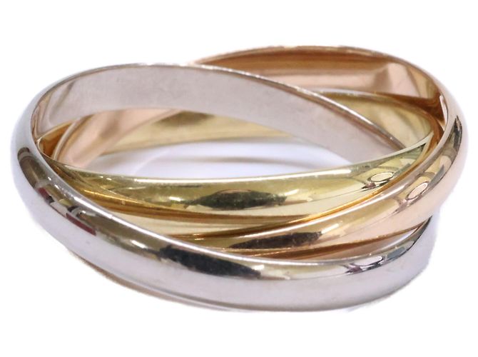 Anello Cartier Trinity in oro rosa, bianco e giallo D'oro - vista 3