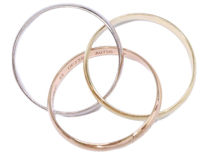 Anello Cartier Trinity in oro rosa, bianco e giallo D'oro - vista 6