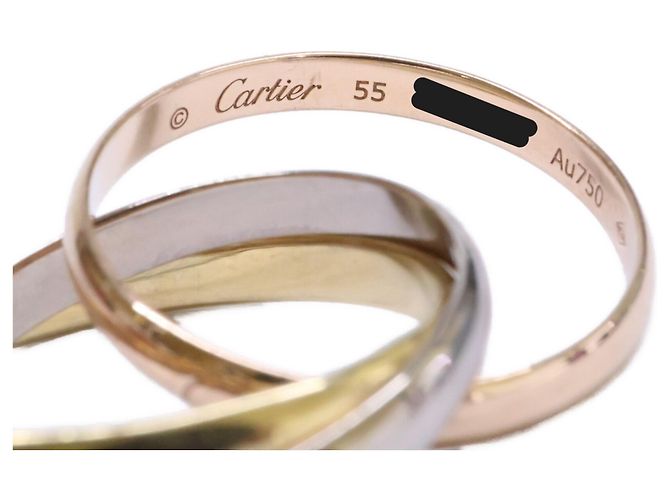 Anello Cartier Trinity in oro rosa, bianco e giallo D'oro - vista 7