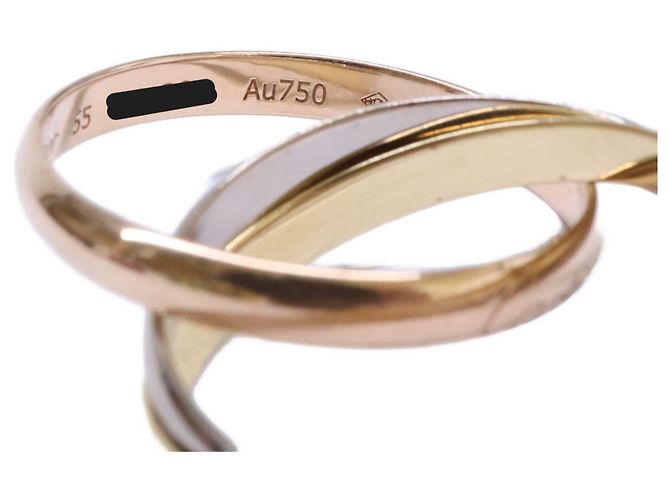 Anello Cartier Trinity in oro rosa, bianco e giallo D'oro - vista 8