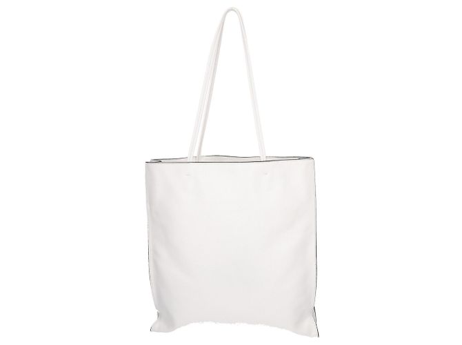 Tote Prada Shopper aus glattem Leder Weiß - Ansicht 3