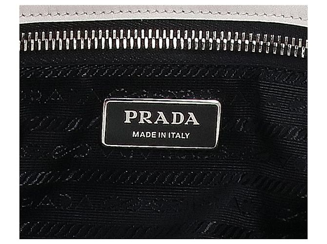 Tote Prada Shopper aus glattem Leder Weiß - Ansicht 7