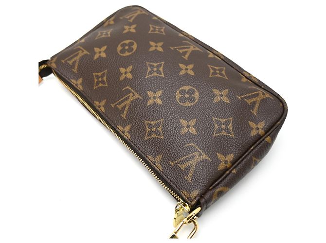 Louis Vuitton Pochette Accessoires Borsa a tracolla da donna Marrone - vista 3