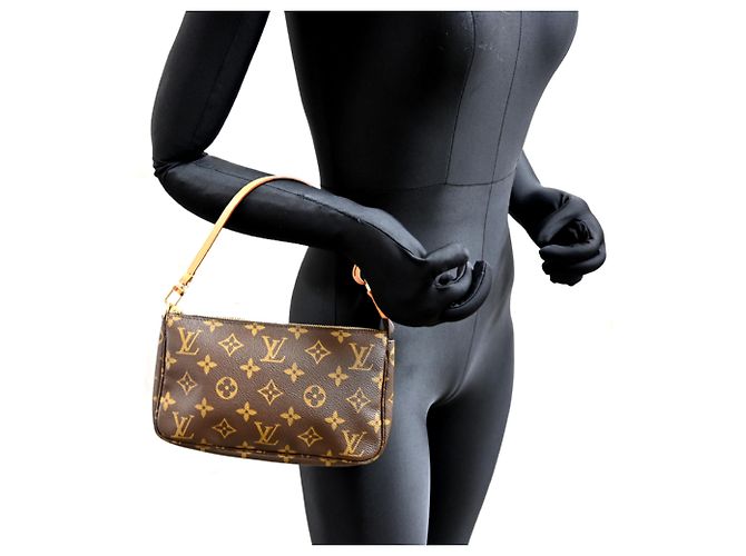 Sac à épaule Louis Vuitton Pochette Accessoires Marron - vue 10