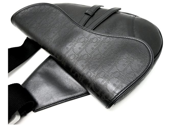 Borsa Saddle in pelle Christian Dior nera Nero - vista 3