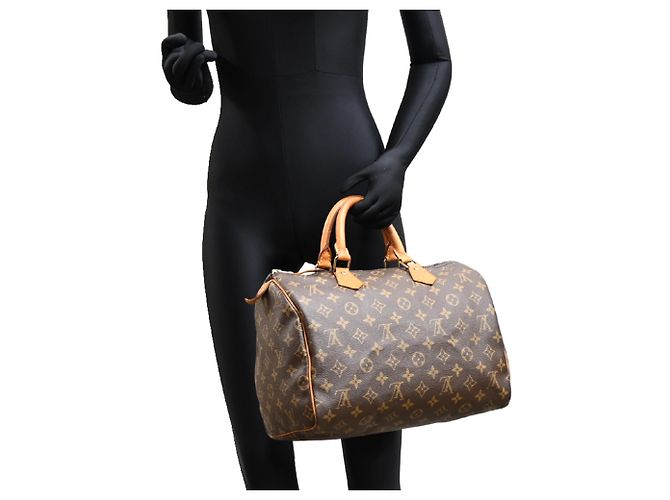 Borsa a mano Louis Vuitton Speedy 30 Marrone - vista 9