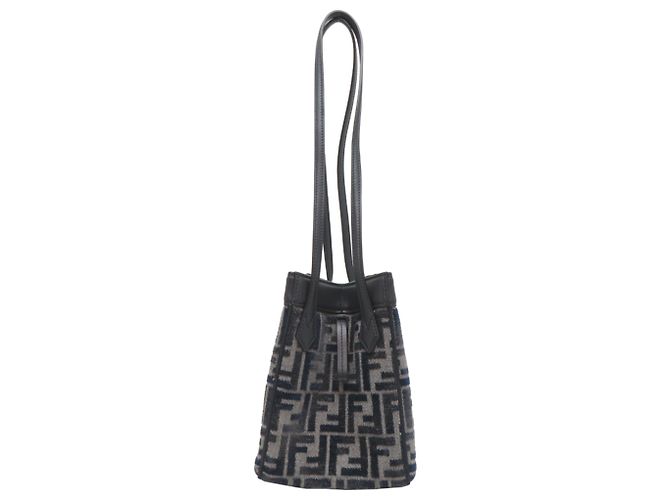 Borsa a spalla Fendi Origami Blu navy - vista 2