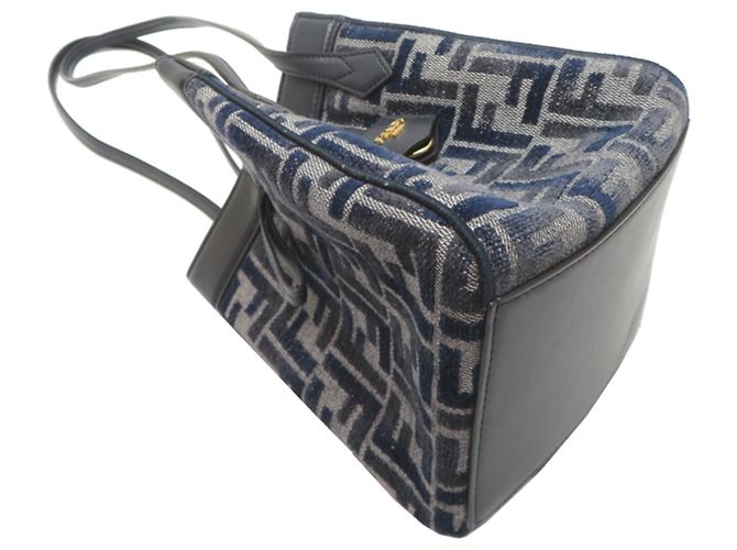 Borsa a spalla Fendi Origami Blu navy - vista 3