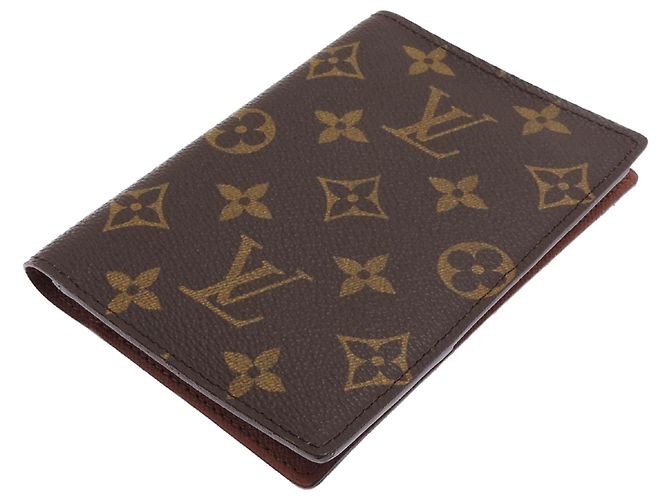 Cover passaporto Louis Vuitton Monogram Brown Marrone - vista 3