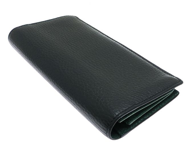 Gucci Interlocking G Black Leather Long Wallet - view 4