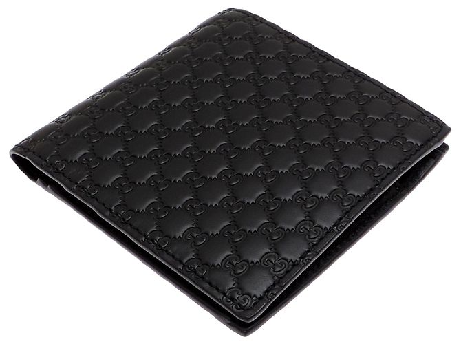 Cartera bi-fold Gucci de piel negra Negro - vista 3