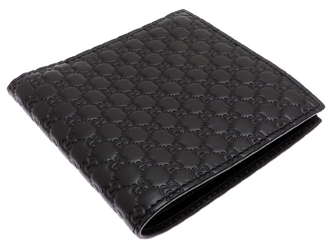 Cartera bi-fold Gucci de piel negra Negro - vista 4