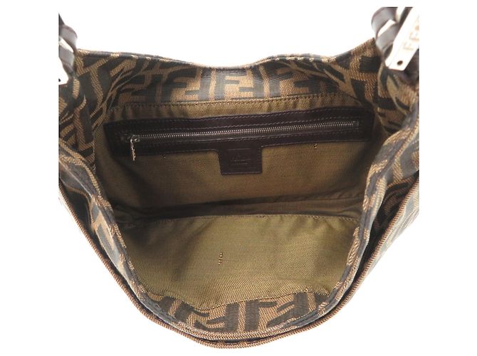 Fendi Damenhandtasche 26569 Canvas Zucca Pattern Braun - Ansicht 6