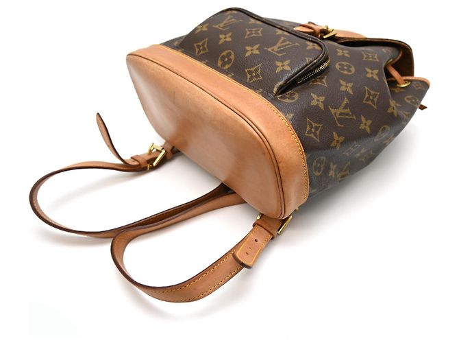 Zaino Louis Vuitton Montsouris MM Marrone - vista 3