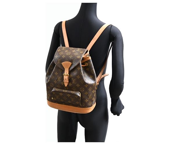 Zaino Louis Vuitton Montsouris MM Marrone - vista 9