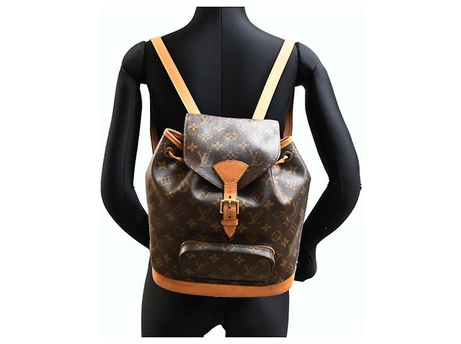 Zaino Louis Vuitton Montsouris MM Marrone - vista 9
