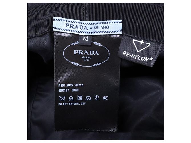 Cappello bucket Prada 2022 in nylon nero - vista 7