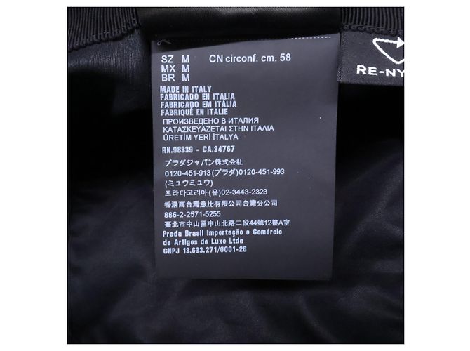 Cappello bucket Prada 2022 in nylon nero - vista 8