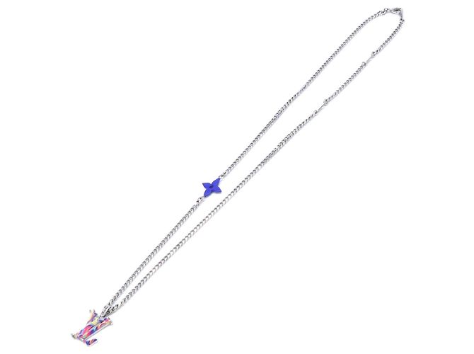 Louis Vuitton MP3353 Collier LV Psychedelic Necklace Argento Multicolore - vista 2
